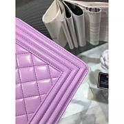 CHANEL QUILTED LAMBSKIN MEDIUM BOY BAG VIOLET A67086 VS 02341 - 6