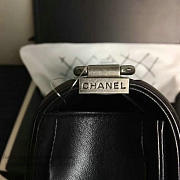 CHANEL SMALL CAVIAR QUILTED LAMBSKIN BOY BAG BLACK A13043 VS 07183 - 3