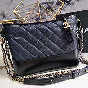 CHANEL GABRIELLE LARGE HOBO BAG DARK BLUE 28CM - 1