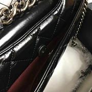 CHANEL OIL WAX LEATHER PERFECT EDGE BAG SILVER BLACK A14041 VS 09833 - 4
