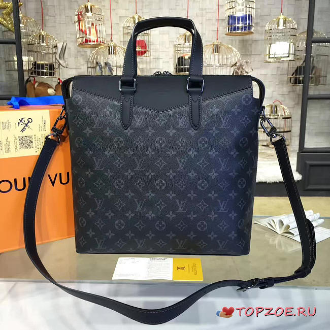 LV Explorer Tote Monogram Eclipse Canvas 33CM - 1
