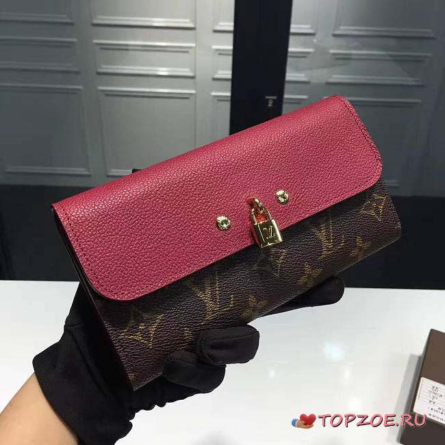 LOUIS VUITTON MONOGRAM VUNES WALLET PURPLISH RED - 1