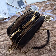CHANEL BOWLING BAG JERSEY & GOLD-TONE METAL A69924 BLACK - 6
