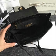 CHANEL QUILTED LAMBSKIN LARGE BACKPACK BLACK GLOD 30CM - 4