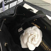 CHANEL QUILTED LAMBSKIN LARGE BACKPACK BLACK GLOD 30CM - 3