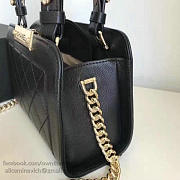 CHANEL SMALL LABEL CLICK LEATHER SHOPPING BAG BLACK A93731 VS 02581 - 6