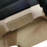 CHANEL SMALL LABEL CLICK LEATHER SHOPPING BAG BLACK A93731 VS 02581 - 3