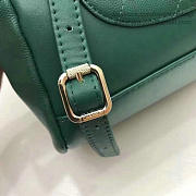 CHANEL GRAINED CALFSKIN GOLD-TONE METAL BACKPACK GREEN 24CM - 6