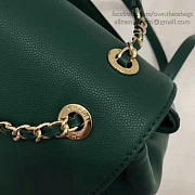 CHANEL GRAINED CALFSKIN GOLD-TONE METAL BACKPACK GREEN 24CM - 4