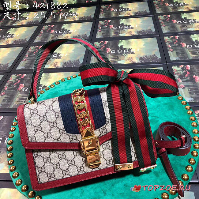 GUCCI SYLVIE AND DIONYSUS RED 421882 - 1
