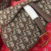 DIOR WOMEN SADDLE BAG IN BROWN CANVAS M0446 - 5