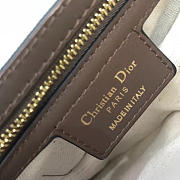 DIOR WOMEN SADDLE BAG IN BROWN CANVAS M0446 - 4
