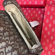 DIOR WOMEN SADDLE BAG IN BROWN CANVAS M0446 - 3