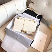 CHANEL CAVIAR STITCHED FLAP BAG WHITE - 1