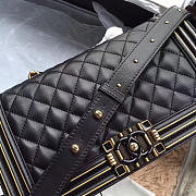 CHANEL LEBOY NEW ORIGINAL SINGLE BAG BLACK 25CM - 3