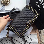 CHANEL LEBOY NEW ORIGINAL SINGLE BAG BLACK 25CM - 5