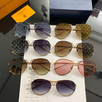 LV ladies round frame sunglasses