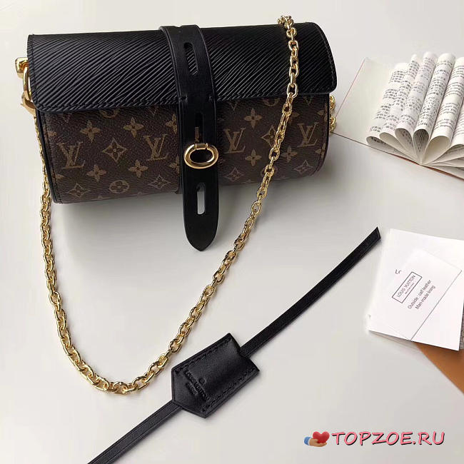 LV ORIGINAL SINGLE NEW DIAGONAL CHAIN BAG M44158 BLACK - 1