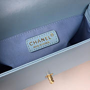 CHANEL SHEEPSKIN CLASSIC RHOMBIC HOT MOM EXPLOSION BLUE A67086 - 4