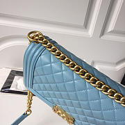 CHANEL SHEEPSKIN CLASSIC RHOMBIC HOT MOM EXPLOSION BLUE A67086 - 5