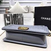 CHANEL SHEEPSKIN CLASSIC DIAMOND HOT MAMA BURST GRAY A67086 - 4