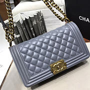 CHANEL SHEEPSKIN CLASSIC DIAMOND HOT MAMA BURST GRAY A67086 - 6