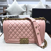 CHANEL SHEEPSKIN CLASSIC DIAMOND HOT MOM BURST PINK A67086 - 6