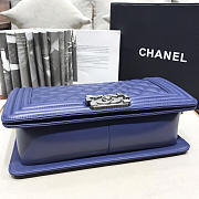 CHANEL SHEEPSKIN CLASSIC DIAMOND HOT MOM BURST DARK BLUE A67086 - 4