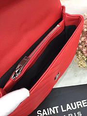 SAINT LAURENT FEMALE BAG 26608 RED MEDIUM - 4