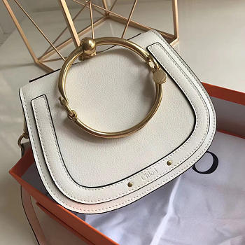 CHOLE croy handbag 123888 medium white