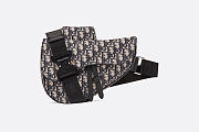 DIOR MEN'S SADDLE BAG BLUE CANVAS M0446 - 5