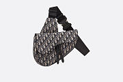 DIOR MEN'S SADDLE BAG BLUE CANVAS M0446 - 4