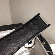 CHANEL TRANSPARENT PVC PEARL SANDBAG BLACK - 4