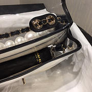 CHANEL TRANSPARENT PVC PEARL SANDBAG BLACK - 2