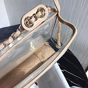 CHANEL TRANSPARENT PVC PEARL SANDBAGS PINK - 6