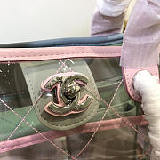 CHANEL SPRING AND SUMMER EXPLOSIONS PVC LAMBSKIN COLOR TRANSPARENT HANDBAG PINK - 4