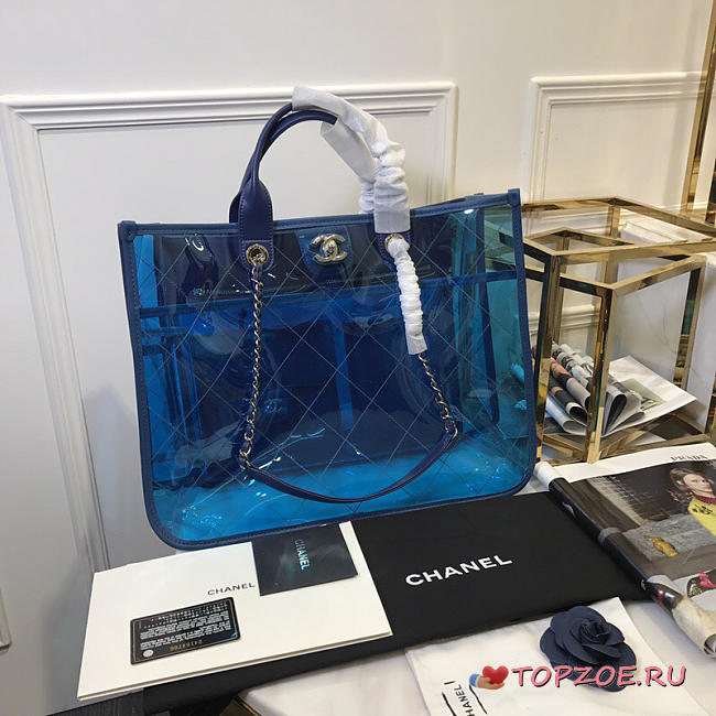 CHANEL SPRING AND SUMMER EXPLOSIONS PVC LAMBSKIN COLOR TRANSPARENT HANDBAGS - 1
