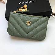 CHANEL COIN PURSE 82365 DARK GREEN - 5