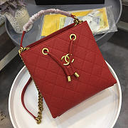 CHANEL'S LATEST DRAWSTRING BUCKET BAG BIG RED - 3