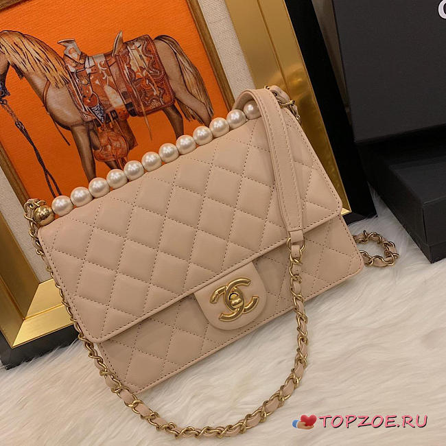 CHANEL CLASSIC RHOMBOID COVER BAG BEIGE - 1