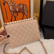 CHANEL CLASSIC RHOMBOID COVER BAG BEIGE - 6