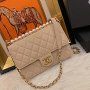 CHANEL CLASSIC RHOMBOID COVER BAG BEIGE - 3