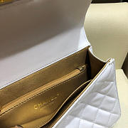 CHANEL CLASSIC RHOMBOID COVER BAG WHITE - 6