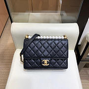 CHANEL CLASSIC RHOMBOID COVER BAG BLACK - 4