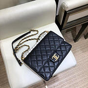 CHANEL CLASSIC RHOMBOID COVER BAG BLACK - 5
