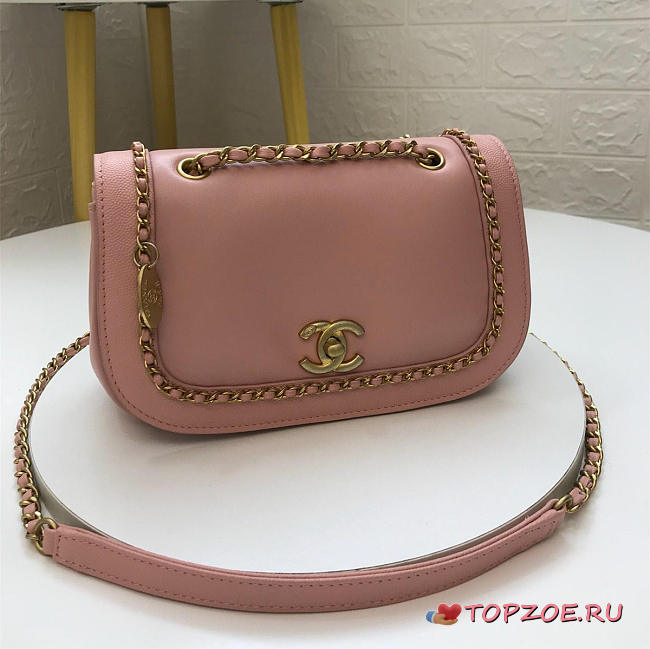 CHANEL NEW DUMPLING BAG PINK - 1