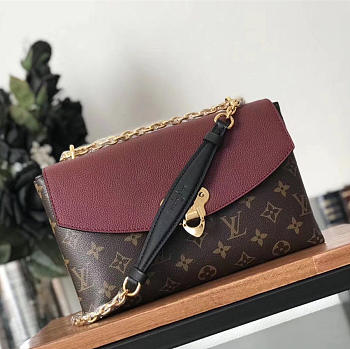 LV Saint Placide Bag Monogram M43715 BURGUNDY 25CM