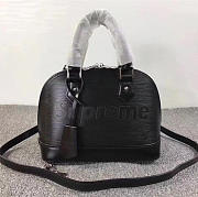 LOUIS VUITTON SUPREME DOMED SATCHEL BLACK M40301 - 1