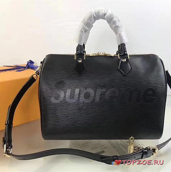 LOUIS VUITTON SUPREME HANDBAG BLACK M40432 - 1