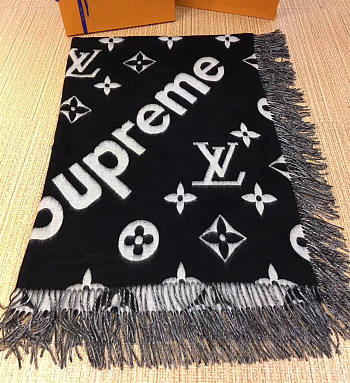LOUIS VUITTON SUPREME SCARF BLACK